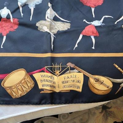 vintage Hermes scarf, 34" x 34"