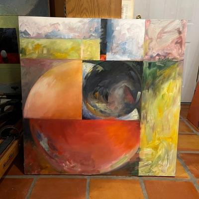 Abstract and Fragmented Landscape by Norman Baugher, 39"H x 37"W