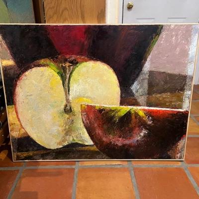 Still Life of Apples by Norman Baugher, 30"H x 40"W
