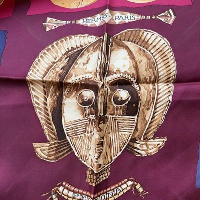 vintage Hermes scarf, 34" x 34"