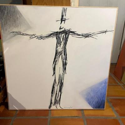 Abraham Lincoln by Norman Baugher, in the style of Giacometti, 39"H x 37"W