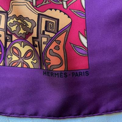 vintage Hermes scarf, 34" x 34"