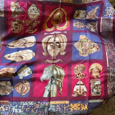 vintage Hermes scarf, 34" x 34"
