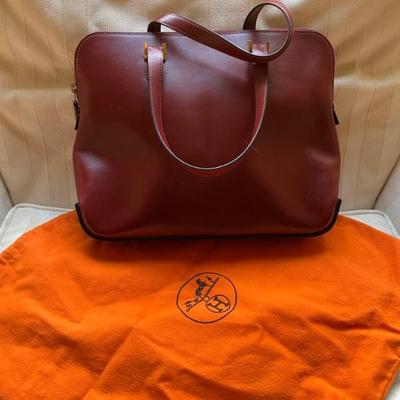 Vintage Hermes bag from 1970 in Rouge H with dust bag and 3rd party authentication