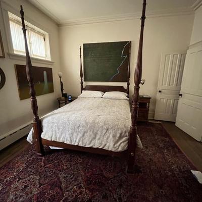 Four poster Carolina rice bed by Henredon, queen sized