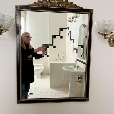 beautiful black and gold mirror