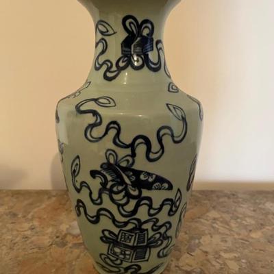 antique Chinese pottery, blue and white