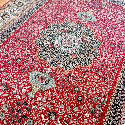 LARGE TURKISH RUG | Roomsize carpet, Kasgar design, made in Turkey, Bahariye Textile Co, 