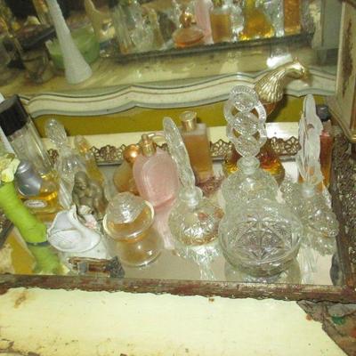 Vanity Set and Vintage Perfumes 