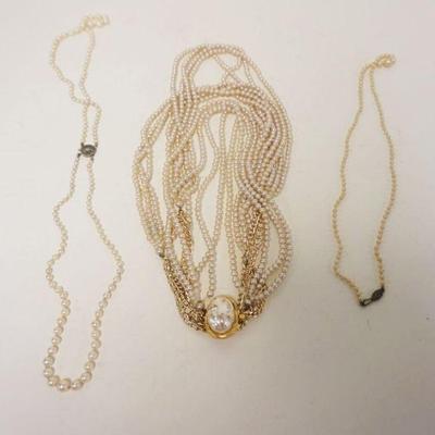 1148	PEARL NECKLACES LOT OF 3
