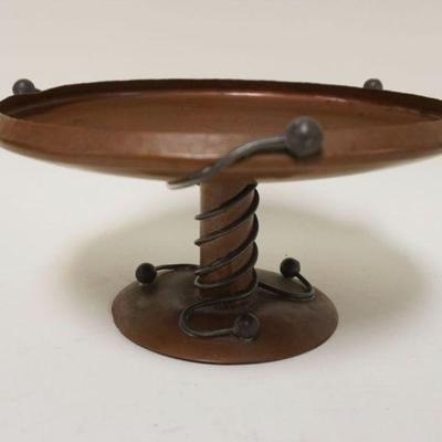 1152	FLEMISH COPPER ARTS & CRAFTS COMPOTE, APPROXIMATELY 9 IN X 5 IN HIGH
