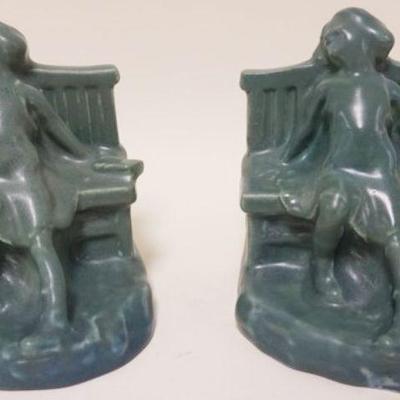 1190	ROOKWOOD ART POTTERY BOOKENDS, APPROXIMATELY 5 IN X 6 1/4 IN H
