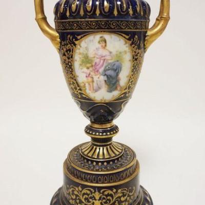 1104	ROYAL VIENNA URN, APPROXIMATELY 14 1/2 IN HIGH
