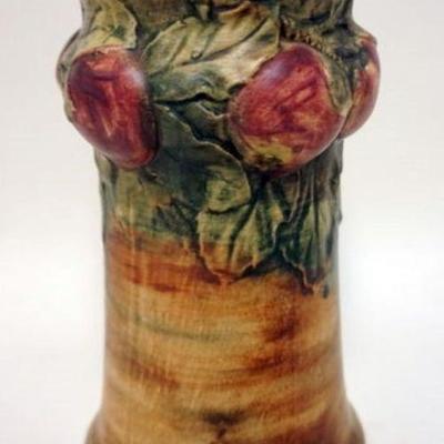 1185	WELLER APPLE BALIN ART POTTERY VASE, APPROXIMATELY 9 3/4 IN H
