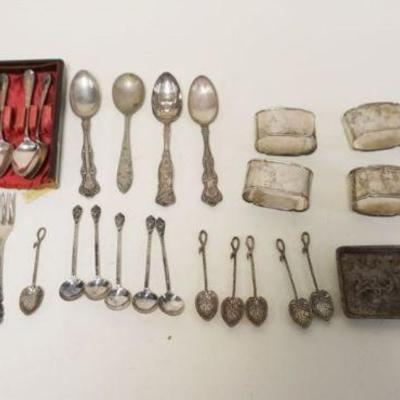 1211	GROUP OF ASSORTED SILVERPLATE INCLUDING SOUVENIR SPOONS
