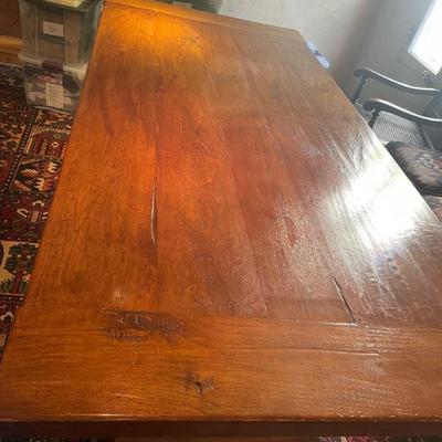 LARGE PLANK TABLE WITH TERRA COTTA BASE FROM ITALY $1,400.