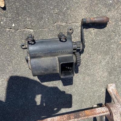 Antique meat grinder