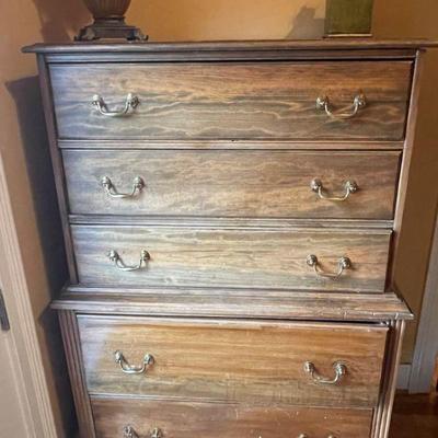 five drawer chest on chest