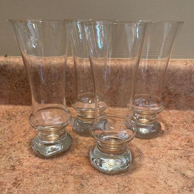 4- Pilsner beer glasses 