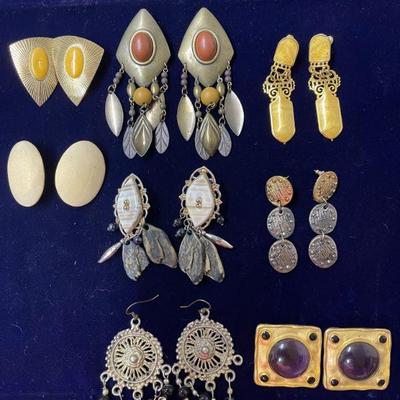 assortment of earrings