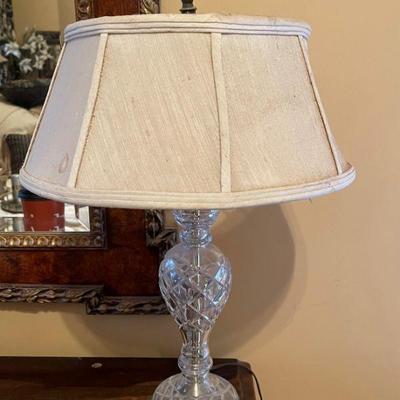 glass lamp w/shade