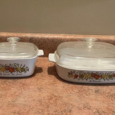 2 pc.Vintage Le Romasin Corning ware