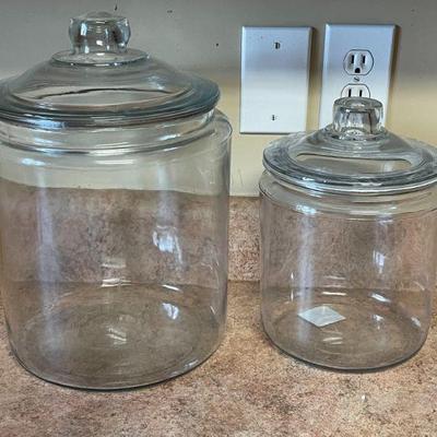 set of 2 clear canister 