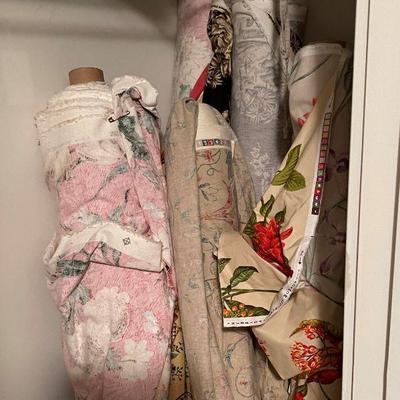 rolls of upholstery material 