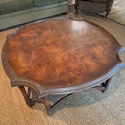 American Oak & Burl Wood coffee table