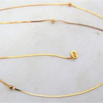 Lot 002
14K gold necklace 14 1/2