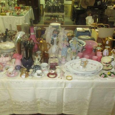 Misc Antique China, Glassware, Carnival and Art Glass