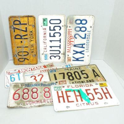 vintage license plate LOT