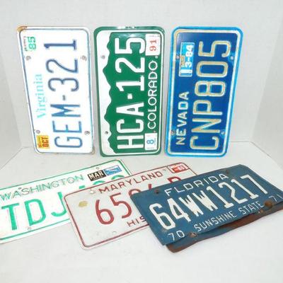 vintage license plates LOT