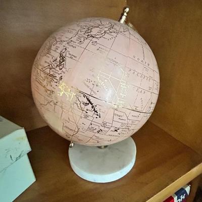 Pink globe with Marble base