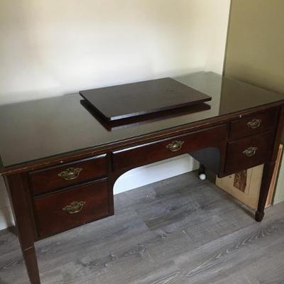 Bombay Company desk with glass top 