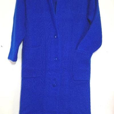 Wool & Mohair Royal Blue Sweater Jacket