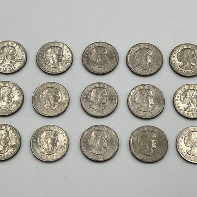 (15) Susan B. Anthony Dollar Coins, 1979
