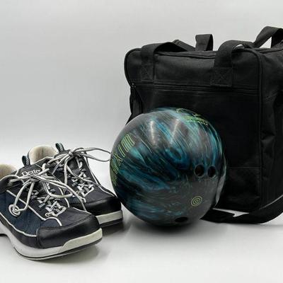 Maxim Ebonite Bowling Ball With Bag & Shoes

