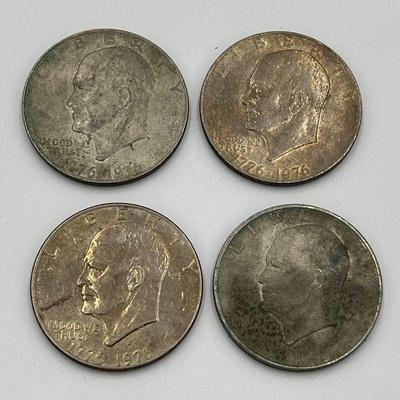 (4) Eisenhower Bicentennial Dollar Coins

