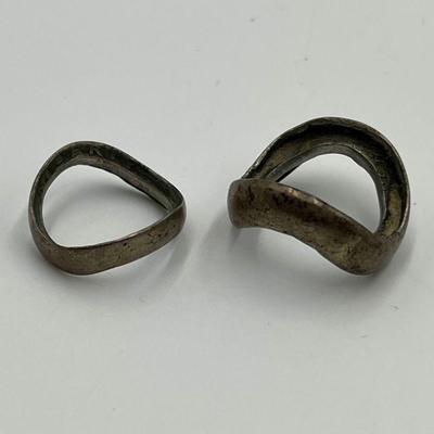 (2) Rings Made From U.S. Coins 1943
