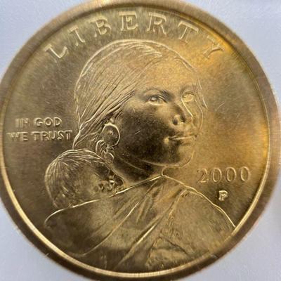 (5) Sacagawea Dollar Coins 2000-P
