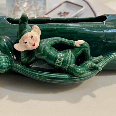 1950s Ceramic Pixie Elf by Treasure Craft - planter
