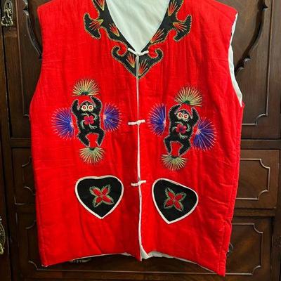 South american embroidered vest