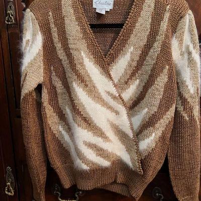 Vintage 70s funky sweater with shoulder pads!