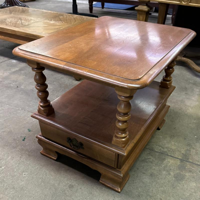 $35 vintage side table with drawer	