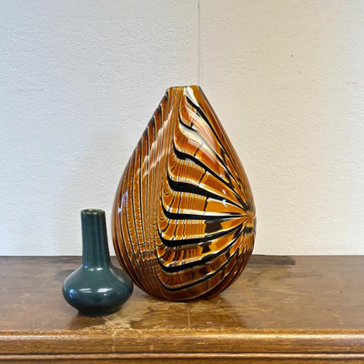 $200 hand blown glass vase by Luigi Onesto	