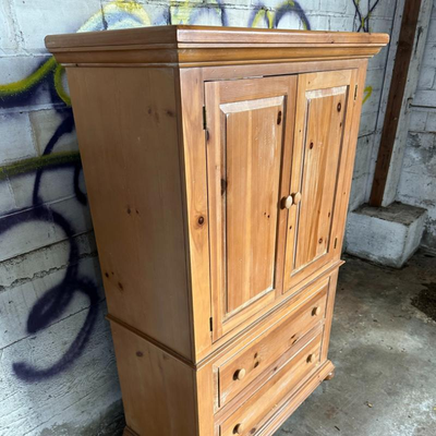 $80 pine armoire	