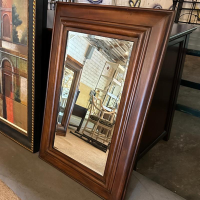 $150 mahogany mirror	
