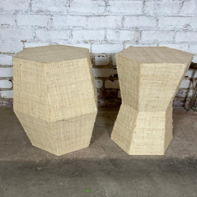 $100 designer geometric end tables	