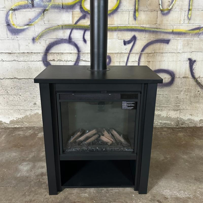 $450 New real flame electric fireplace	